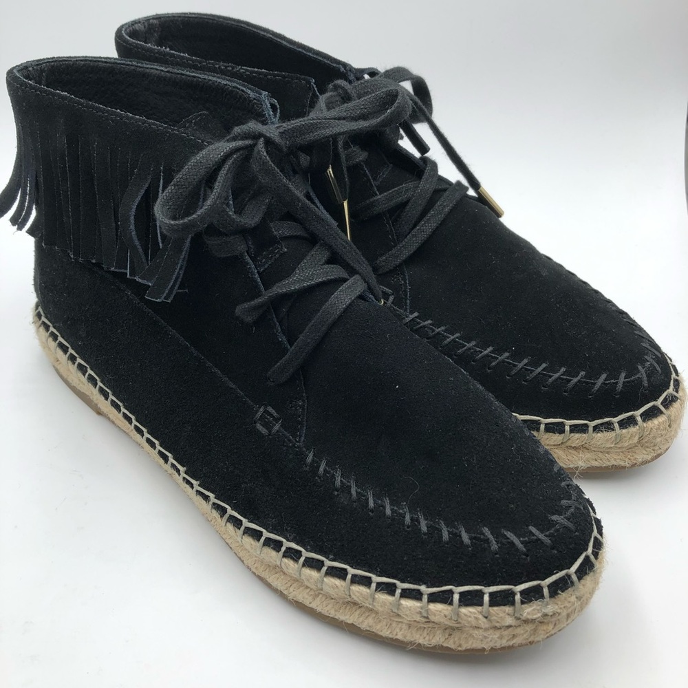 Joie Suede Black Lace Up Bootie